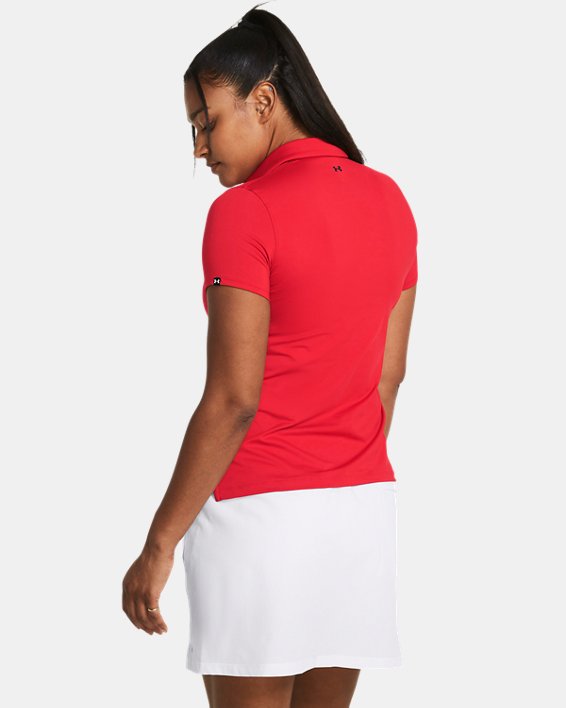 Women's UA Tee To Green Polo, Red, pdpMainDesktop image number 1